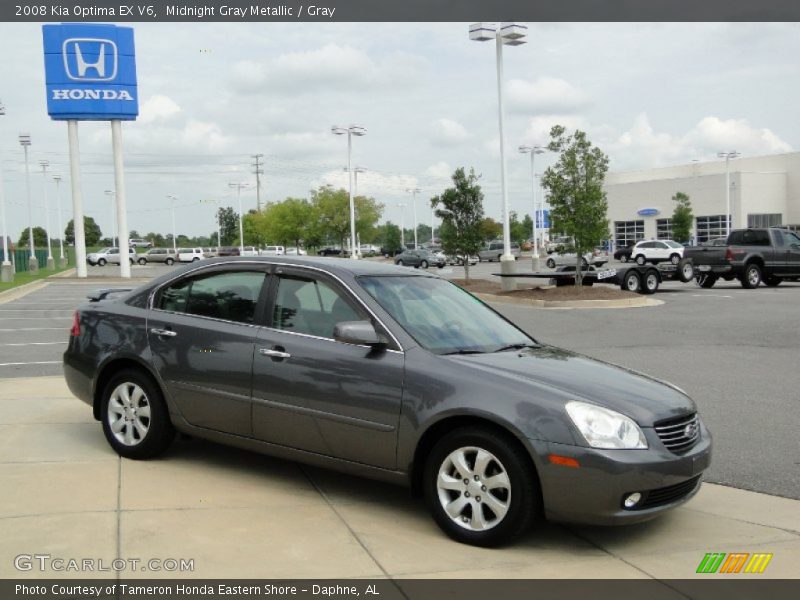 Midnight Gray Metallic / Gray 2008 Kia Optima EX V6