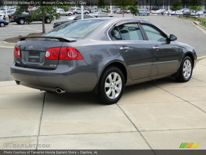 Midnight Gray Metallic / Gray 2008 Kia Optima EX V6