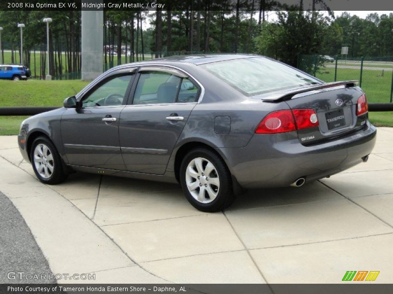 Midnight Gray Metallic / Gray 2008 Kia Optima EX V6