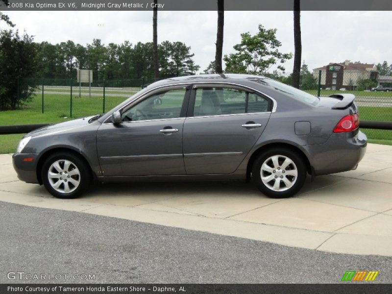 Midnight Gray Metallic / Gray 2008 Kia Optima EX V6