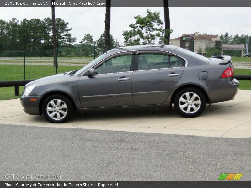 Midnight Gray Metallic / Gray 2008 Kia Optima EX V6