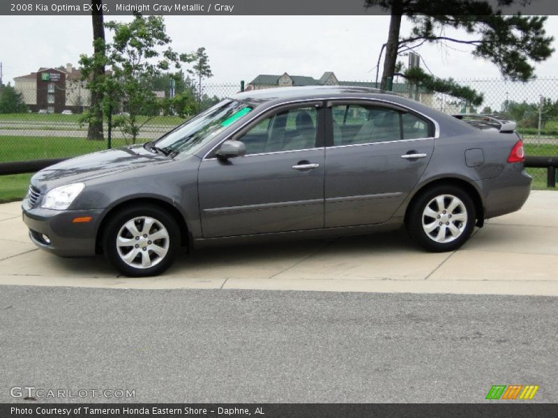 Midnight Gray Metallic / Gray 2008 Kia Optima EX V6