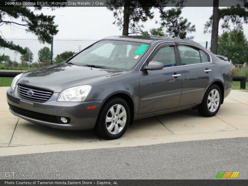 Midnight Gray Metallic / Gray 2008 Kia Optima EX V6