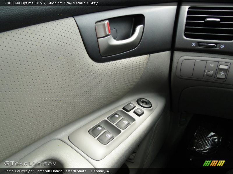 Midnight Gray Metallic / Gray 2008 Kia Optima EX V6