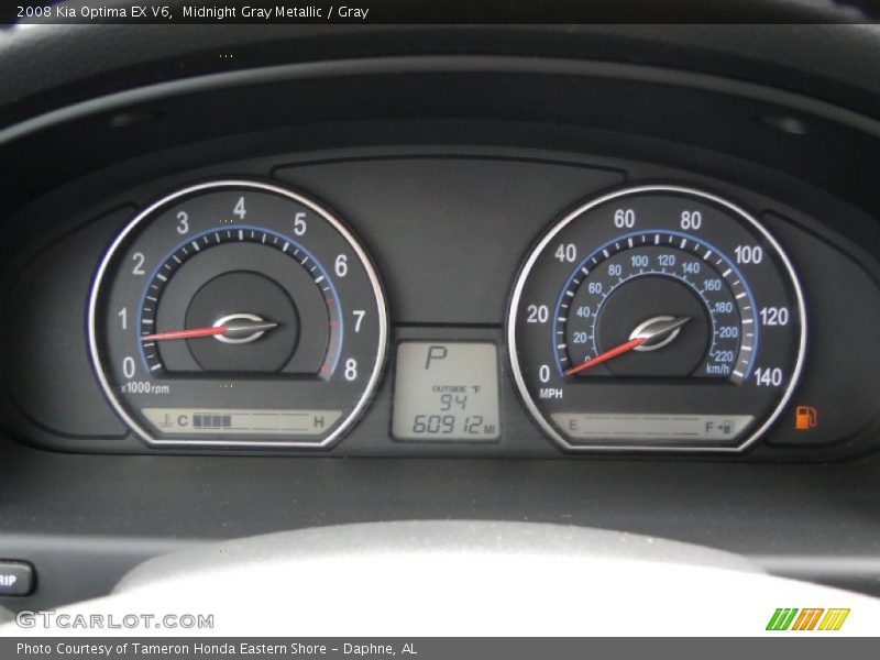 Midnight Gray Metallic / Gray 2008 Kia Optima EX V6