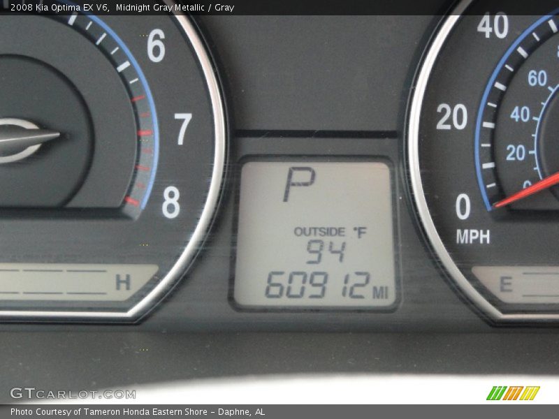 Midnight Gray Metallic / Gray 2008 Kia Optima EX V6