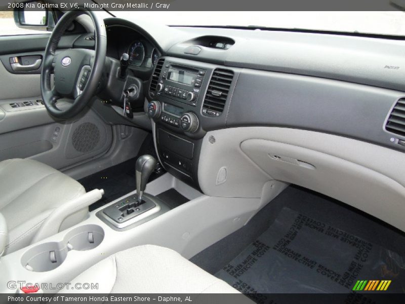 Midnight Gray Metallic / Gray 2008 Kia Optima EX V6