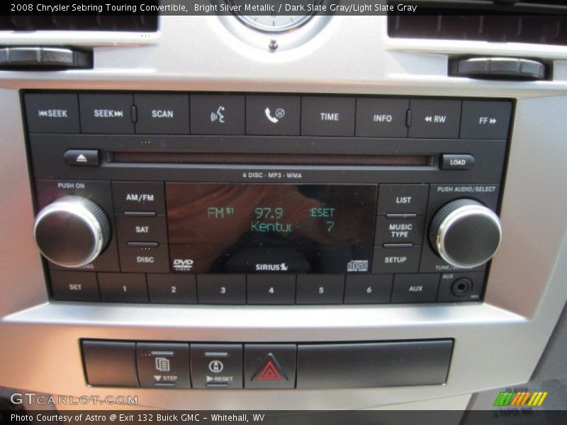 Controls of 2008 Sebring Touring Convertible