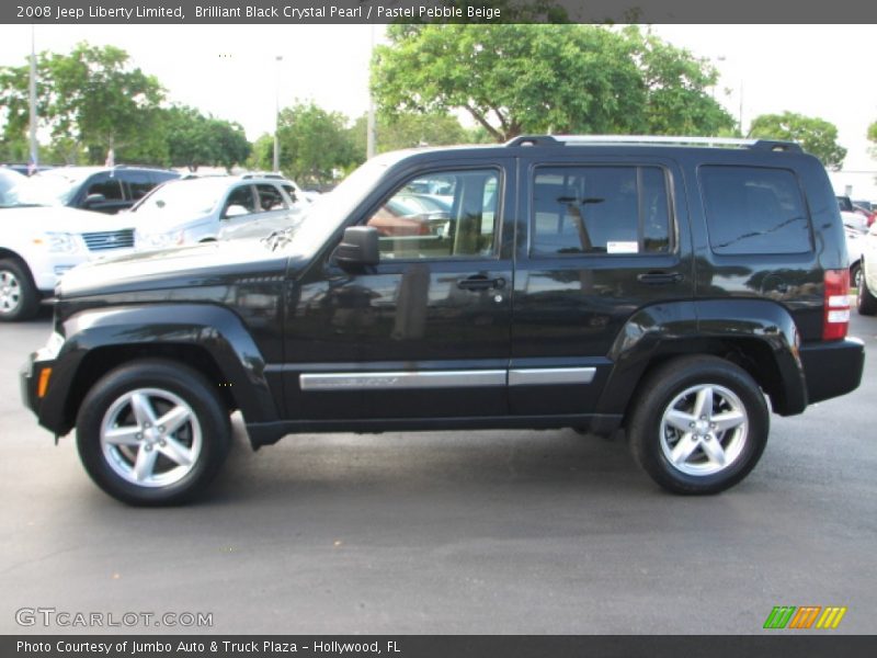 Brilliant Black Crystal Pearl / Pastel Pebble Beige 2008 Jeep Liberty Limited