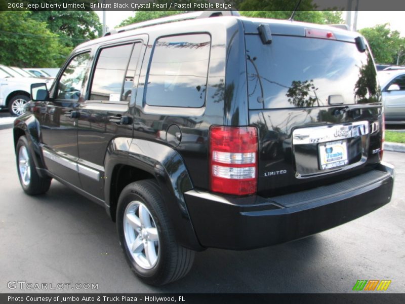 Brilliant Black Crystal Pearl / Pastel Pebble Beige 2008 Jeep Liberty Limited