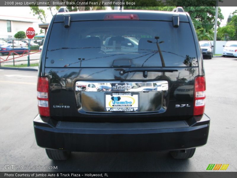 Brilliant Black Crystal Pearl / Pastel Pebble Beige 2008 Jeep Liberty Limited