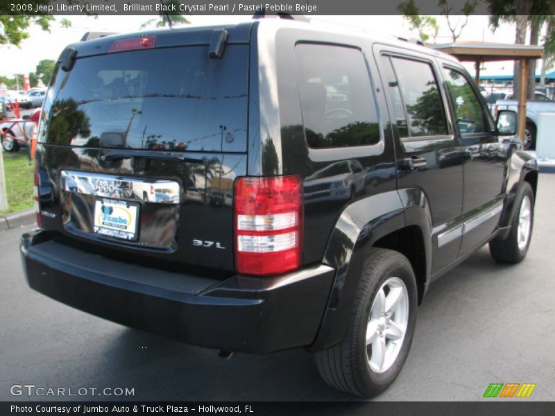 Brilliant Black Crystal Pearl / Pastel Pebble Beige 2008 Jeep Liberty Limited