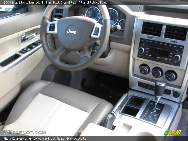 Brilliant Black Crystal Pearl / Pastel Pebble Beige 2008 Jeep Liberty Limited