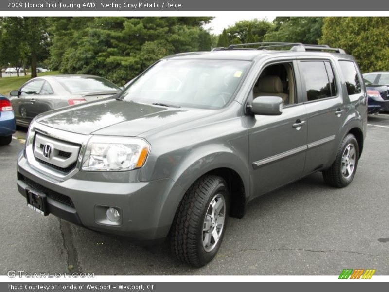 Sterling Gray Metallic / Beige 2009 Honda Pilot Touring 4WD