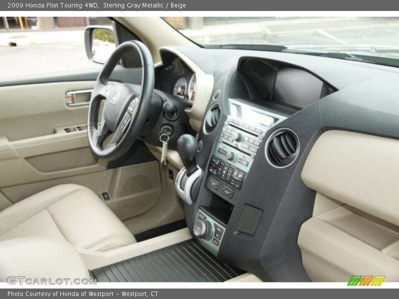Sterling Gray Metallic / Beige 2009 Honda Pilot Touring 4WD