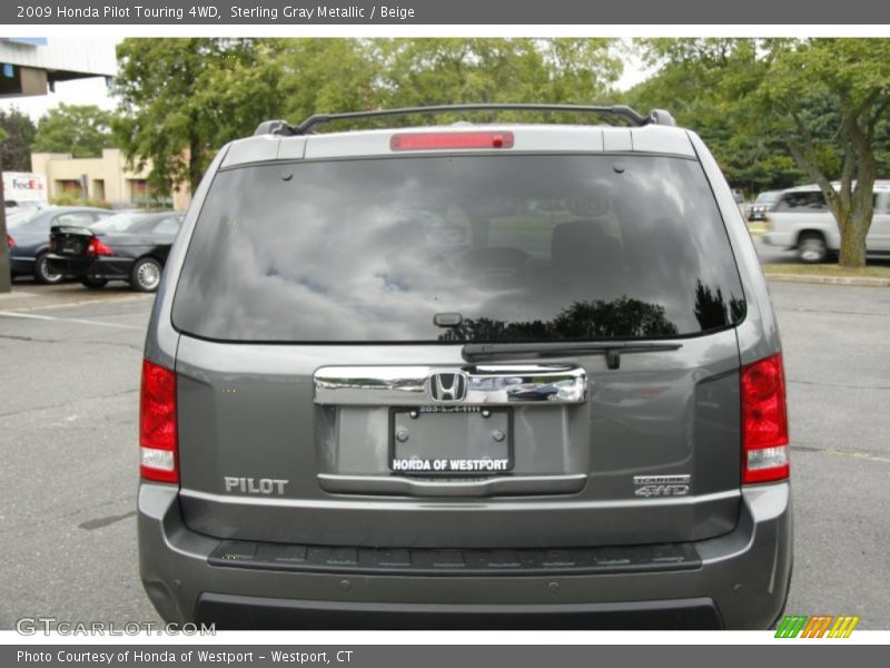 Sterling Gray Metallic / Beige 2009 Honda Pilot Touring 4WD