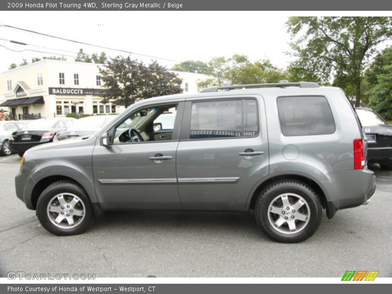 Sterling Gray Metallic / Beige 2009 Honda Pilot Touring 4WD