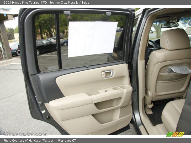 Sterling Gray Metallic / Beige 2009 Honda Pilot Touring 4WD