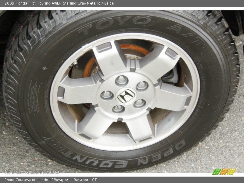 Sterling Gray Metallic / Beige 2009 Honda Pilot Touring 4WD