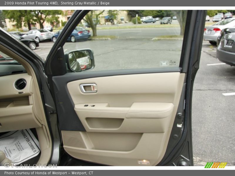 Sterling Gray Metallic / Beige 2009 Honda Pilot Touring 4WD
