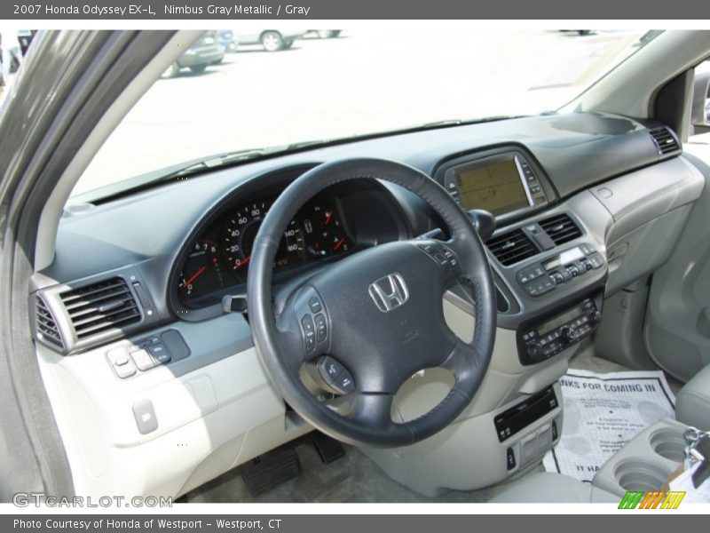 Nimbus Gray Metallic / Gray 2007 Honda Odyssey EX-L