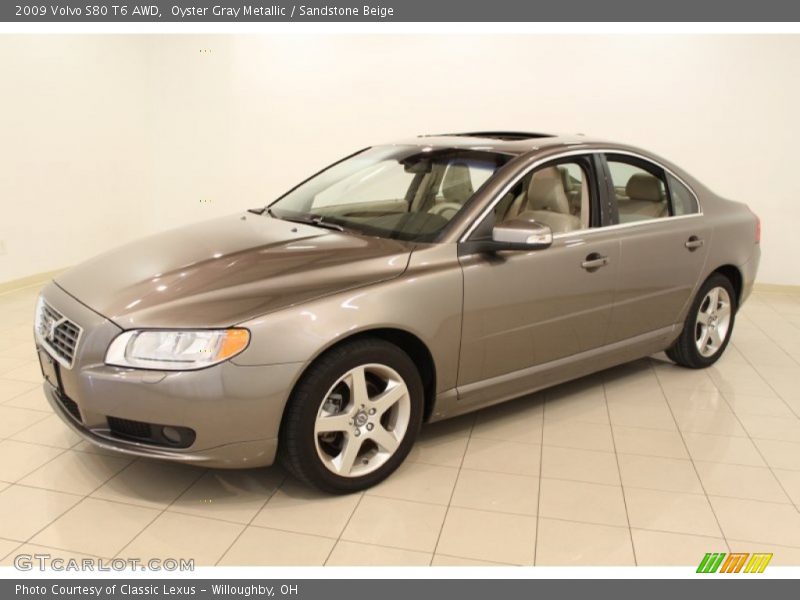 Oyster Gray Metallic / Sandstone Beige 2009 Volvo S80 T6 AWD