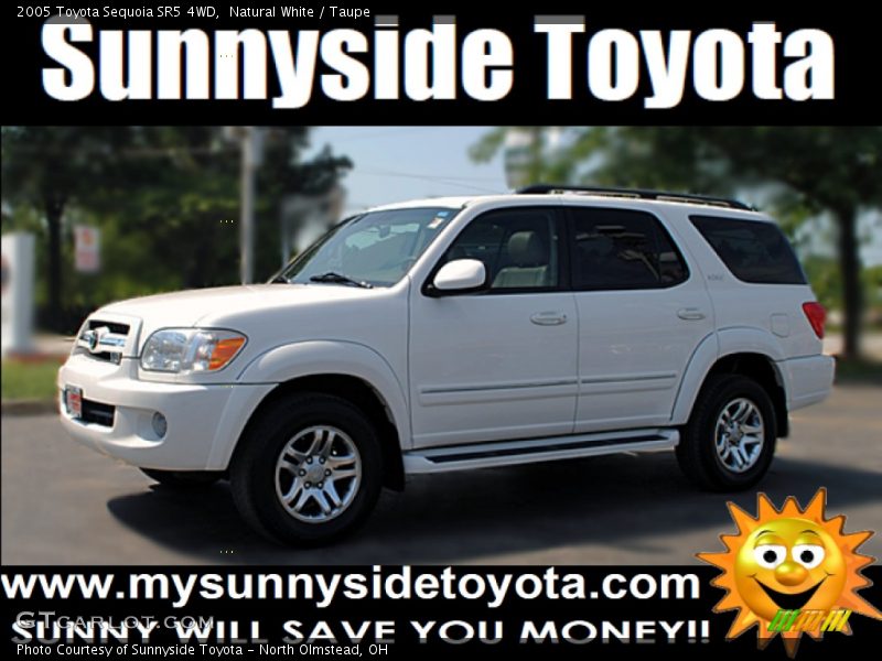 Natural White / Taupe 2005 Toyota Sequoia SR5 4WD