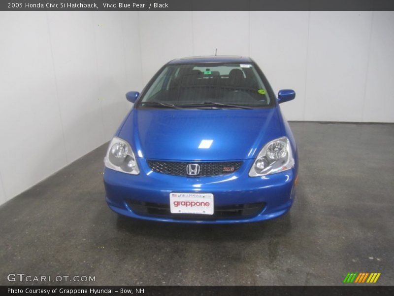 Vivid Blue Pearl / Black 2005 Honda Civic Si Hatchback