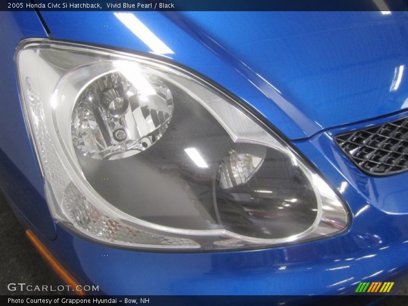 Vivid Blue Pearl / Black 2005 Honda Civic Si Hatchback