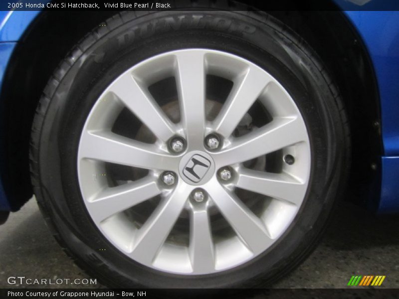 Vivid Blue Pearl / Black 2005 Honda Civic Si Hatchback