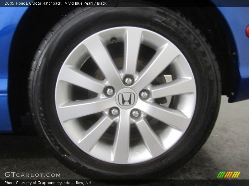 Vivid Blue Pearl / Black 2005 Honda Civic Si Hatchback
