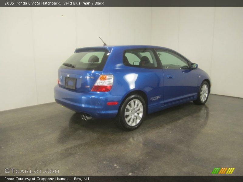 Vivid Blue Pearl / Black 2005 Honda Civic Si Hatchback