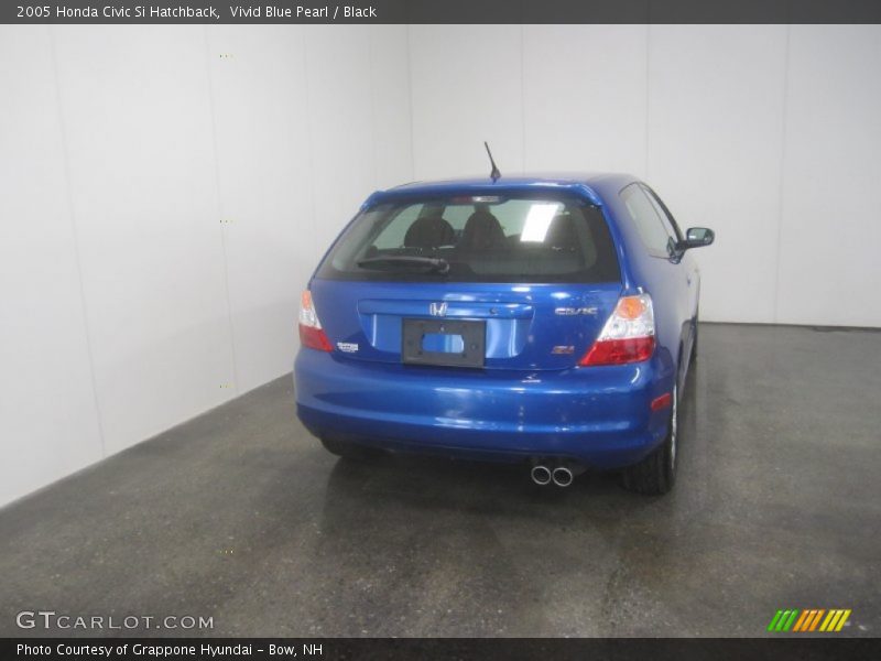 Vivid Blue Pearl / Black 2005 Honda Civic Si Hatchback