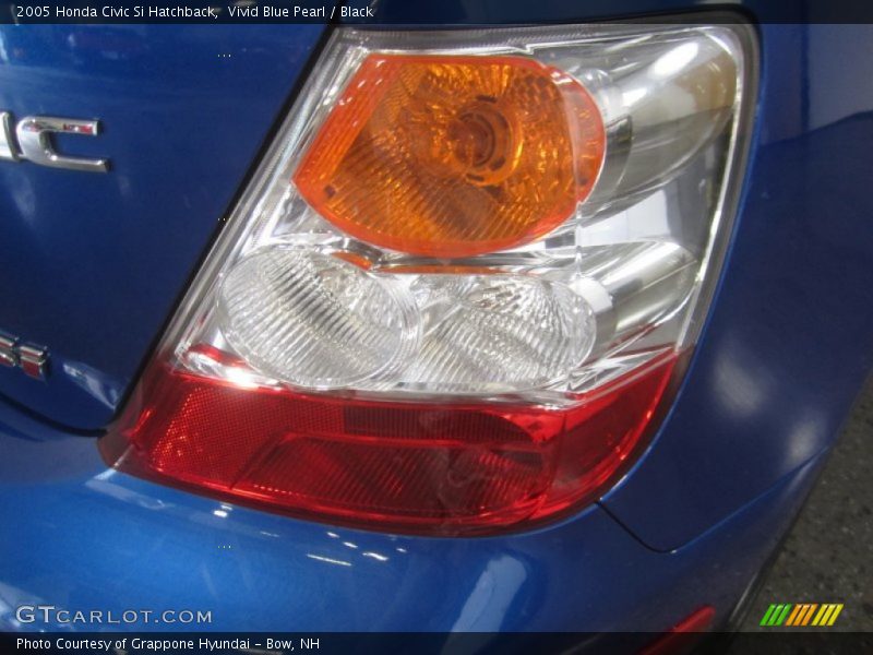 Vivid Blue Pearl / Black 2005 Honda Civic Si Hatchback
