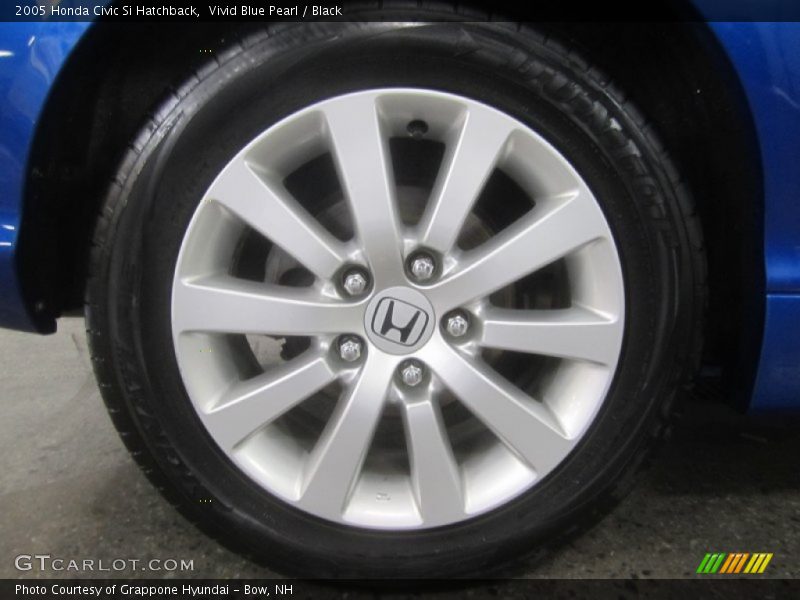 Vivid Blue Pearl / Black 2005 Honda Civic Si Hatchback