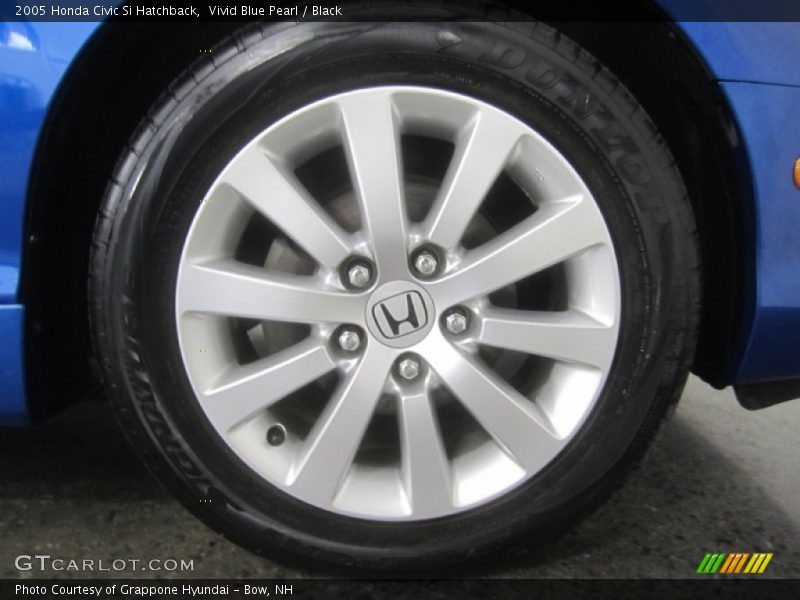 Vivid Blue Pearl / Black 2005 Honda Civic Si Hatchback