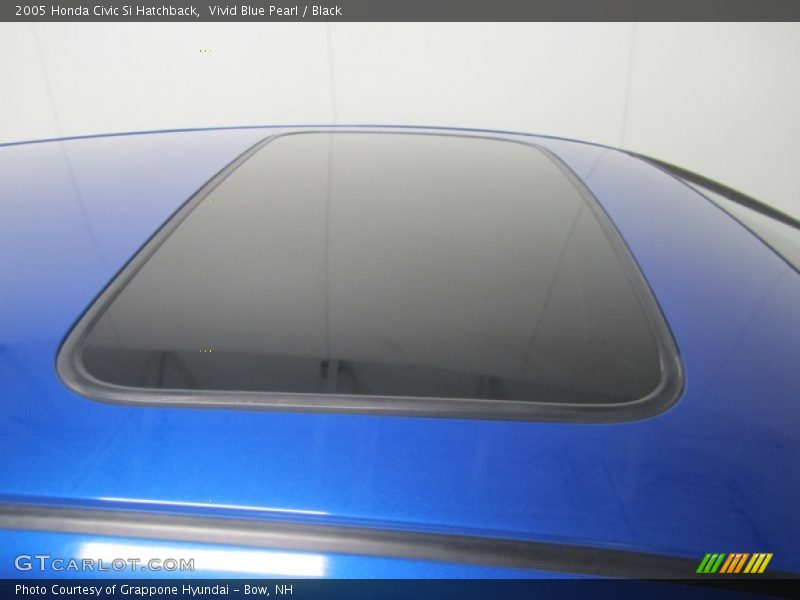Vivid Blue Pearl / Black 2005 Honda Civic Si Hatchback