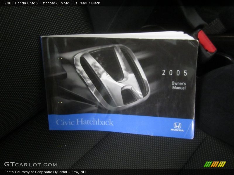 Vivid Blue Pearl / Black 2005 Honda Civic Si Hatchback
