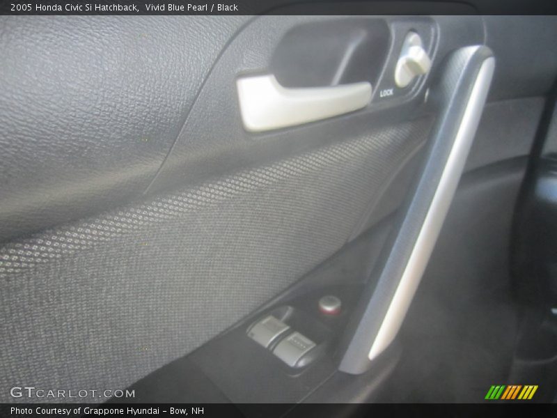 Vivid Blue Pearl / Black 2005 Honda Civic Si Hatchback