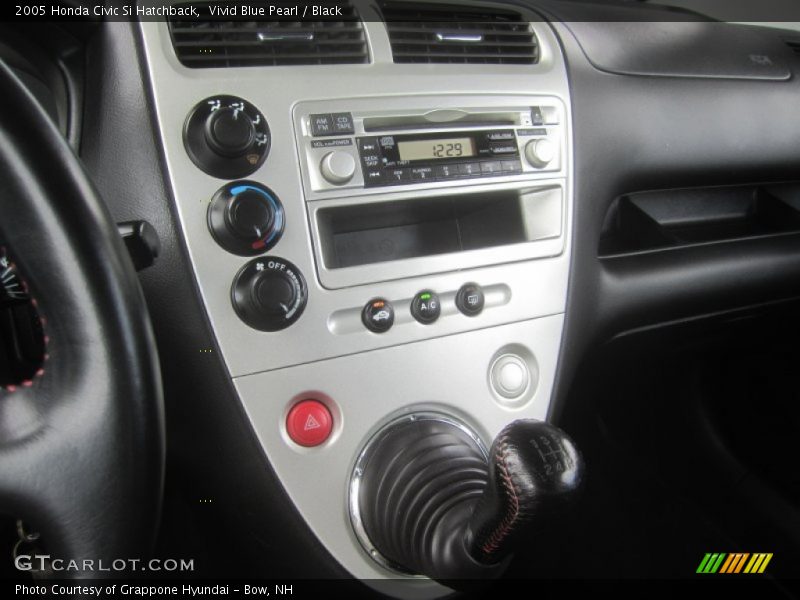 Vivid Blue Pearl / Black 2005 Honda Civic Si Hatchback