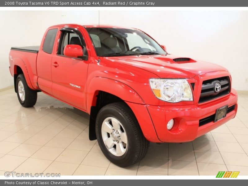 Radiant Red / Graphite Gray 2008 Toyota Tacoma V6 TRD Sport Access Cab 4x4