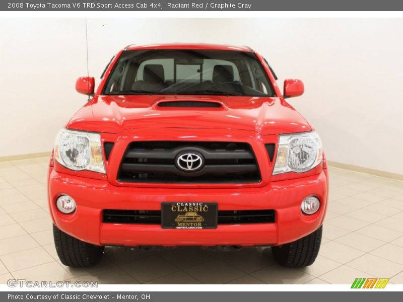 Radiant Red / Graphite Gray 2008 Toyota Tacoma V6 TRD Sport Access Cab 4x4