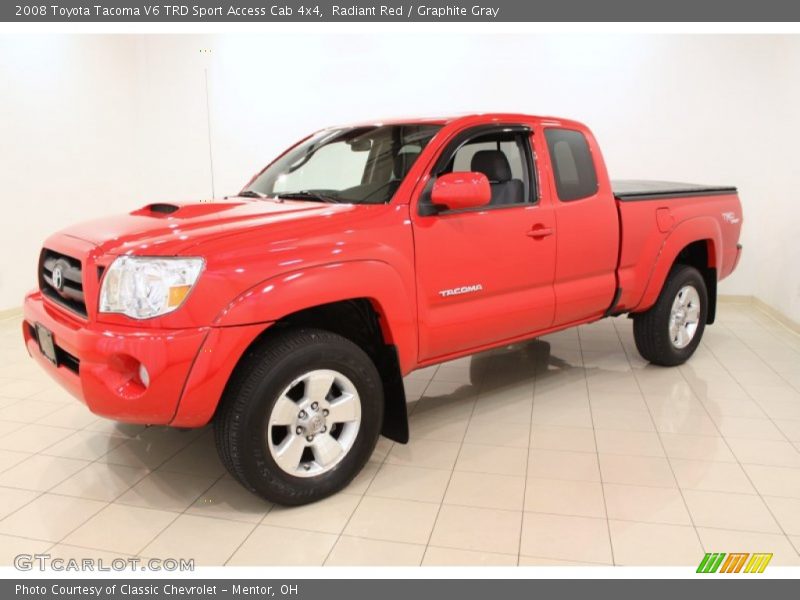 Radiant Red / Graphite Gray 2008 Toyota Tacoma V6 TRD Sport Access Cab 4x4