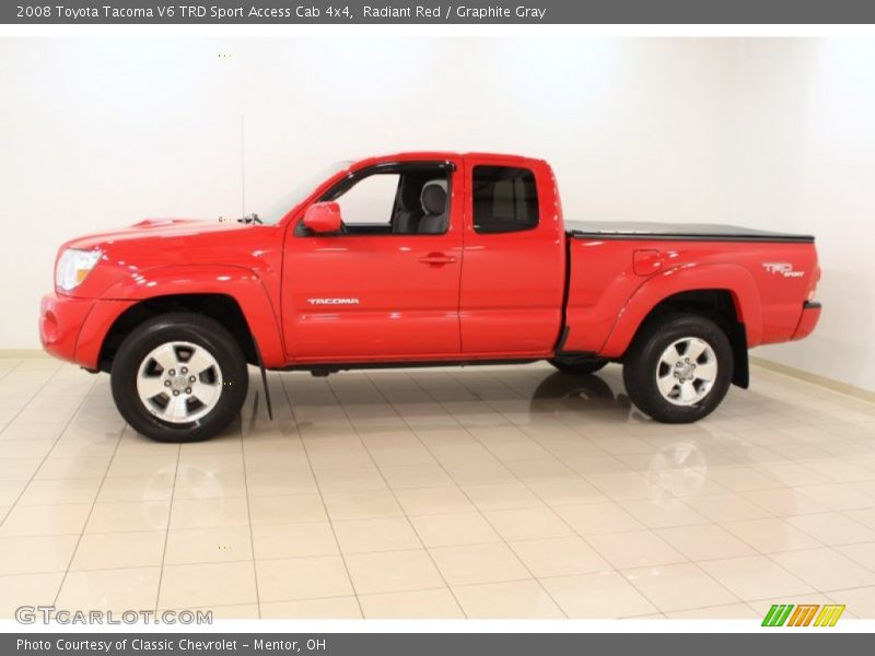 Radiant Red / Graphite Gray 2008 Toyota Tacoma V6 TRD Sport Access Cab 4x4
