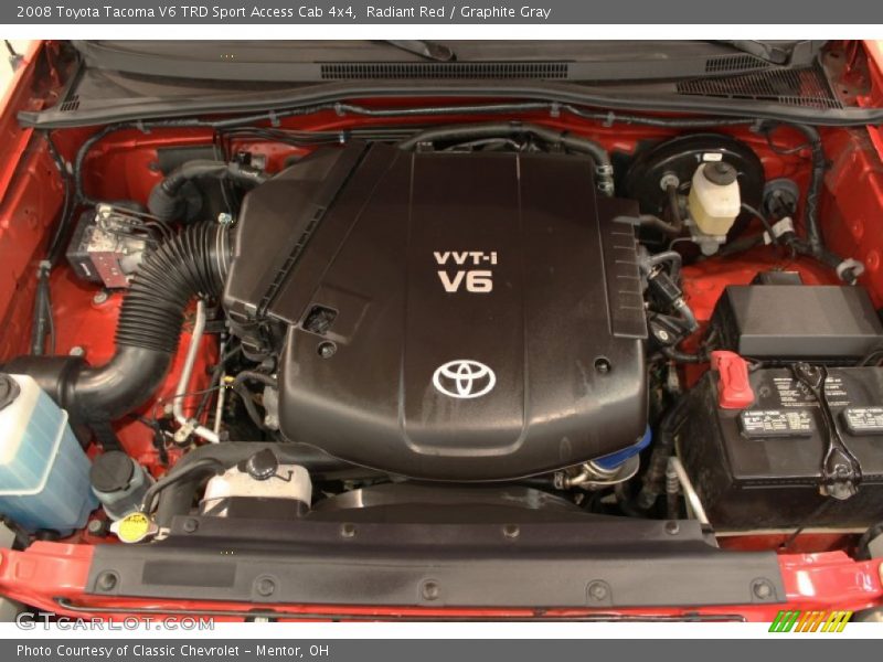 Radiant Red / Graphite Gray 2008 Toyota Tacoma V6 TRD Sport Access Cab 4x4