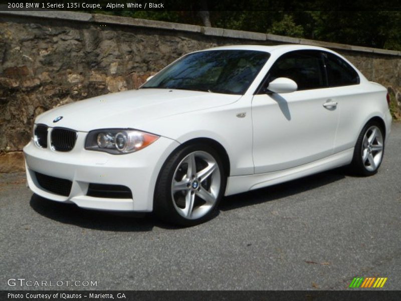 Alpine White / Black 2008 BMW 1 Series 135i Coupe