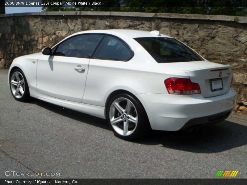 Alpine White / Black 2008 BMW 1 Series 135i Coupe