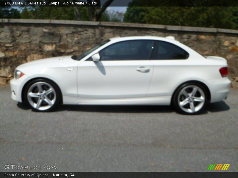 Alpine White / Black 2008 BMW 1 Series 135i Coupe