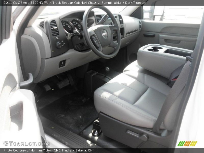  2011 Sierra 3500HD Work Truck Regular Cab 4x4 Chassis Dark Titanium Interior