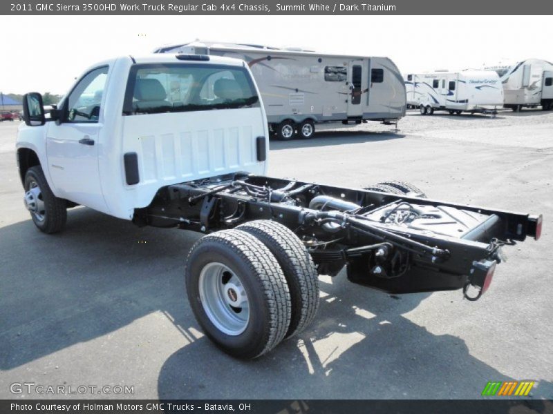  2011 Sierra 3500HD Work Truck Regular Cab 4x4 Chassis Summit White